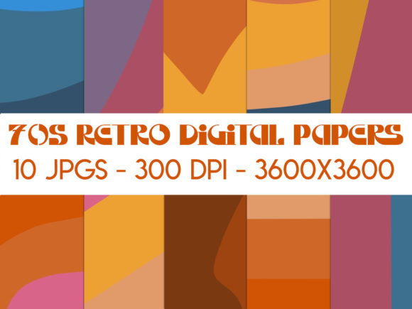 70s Retro Digital Papers