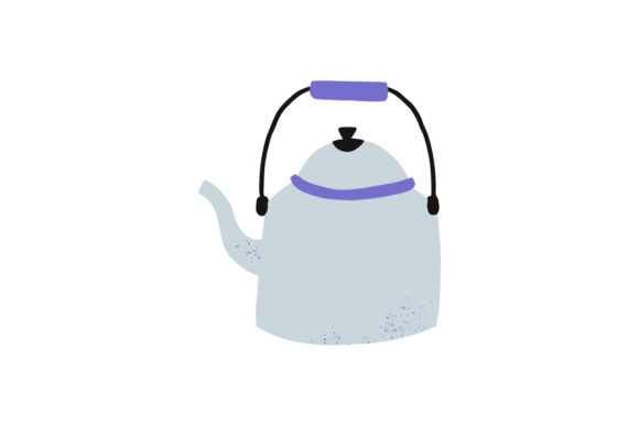 Cute Vintage Retro Tea Kettle Kitchen