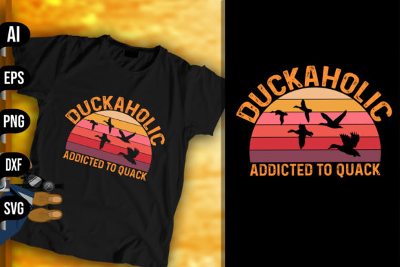 Duckaholic Addicted to Quack Retro Style