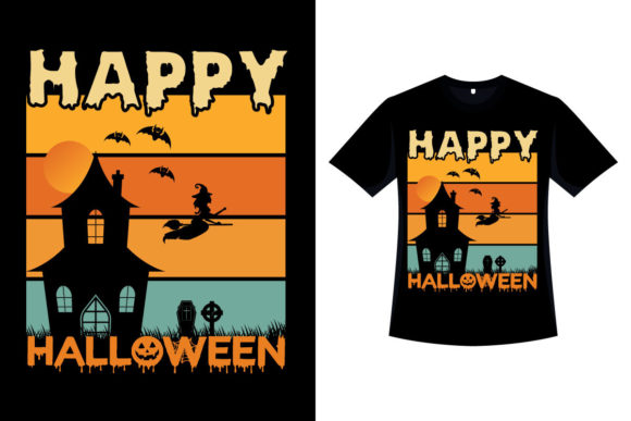 Halloween Stylish Retro T-shirt Design