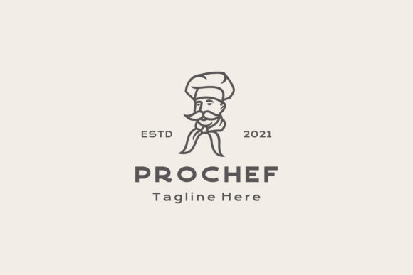 Retro Chef Restaurant Logo Icon Design