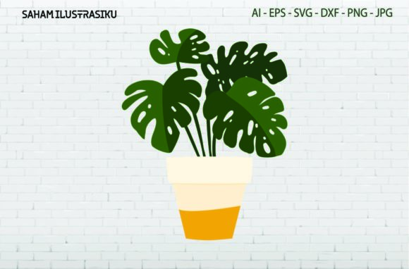 Retro Pot Leaf Plant
