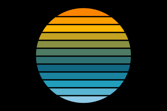 Retro Sunset Circle 61
