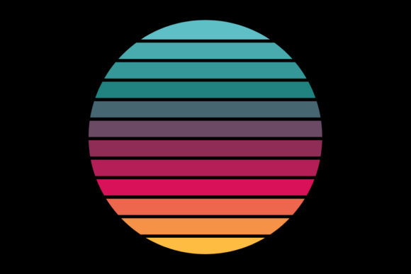 Retro Sunset Circle 73