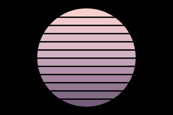 Retro Sunset Circle 74