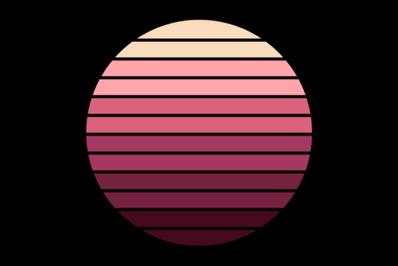 Retro Sunset Circle Design 37