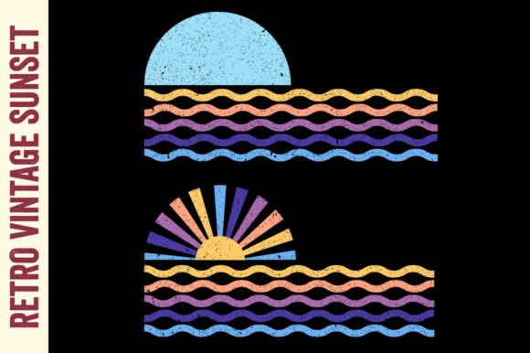 Retro Vintage Sunset Beach Summer 24