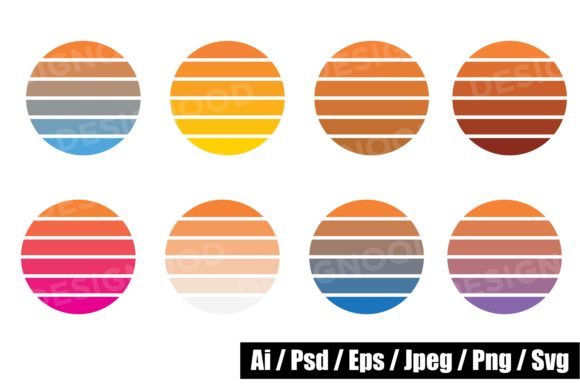 Sunset Retro Vintage Colors