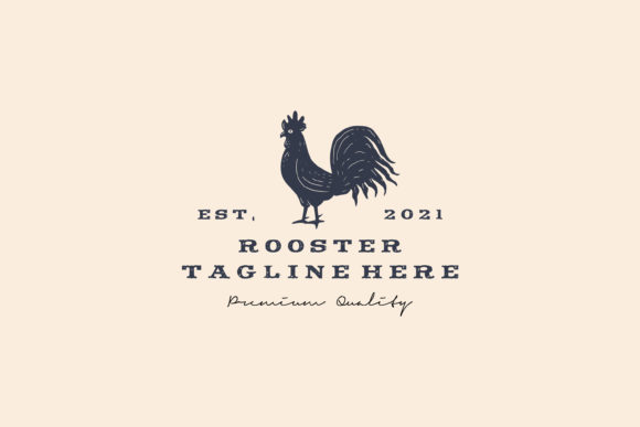 Vintage Retro Rooster Logo Design