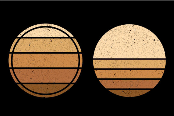 Vintage Retro Sunset Circle